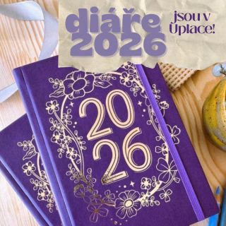 Nový rok, nové stránky, nové plány. ✨ Naše diáře pro rok 2026 jsou tady, připravené zachytit všechny tvé sny, cíle i malé...