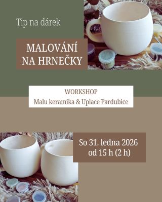 Máme pro vás workshop MALOVÁNÍ HRNEČKU ve spolupráci s @malu_keramika 🤩 Předvánoční shon pomine a co nevidět přijde...